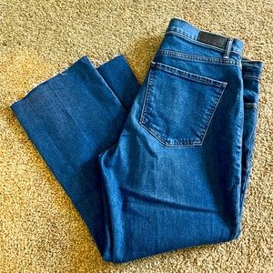 Express Cropped High Rise Flare Jeans